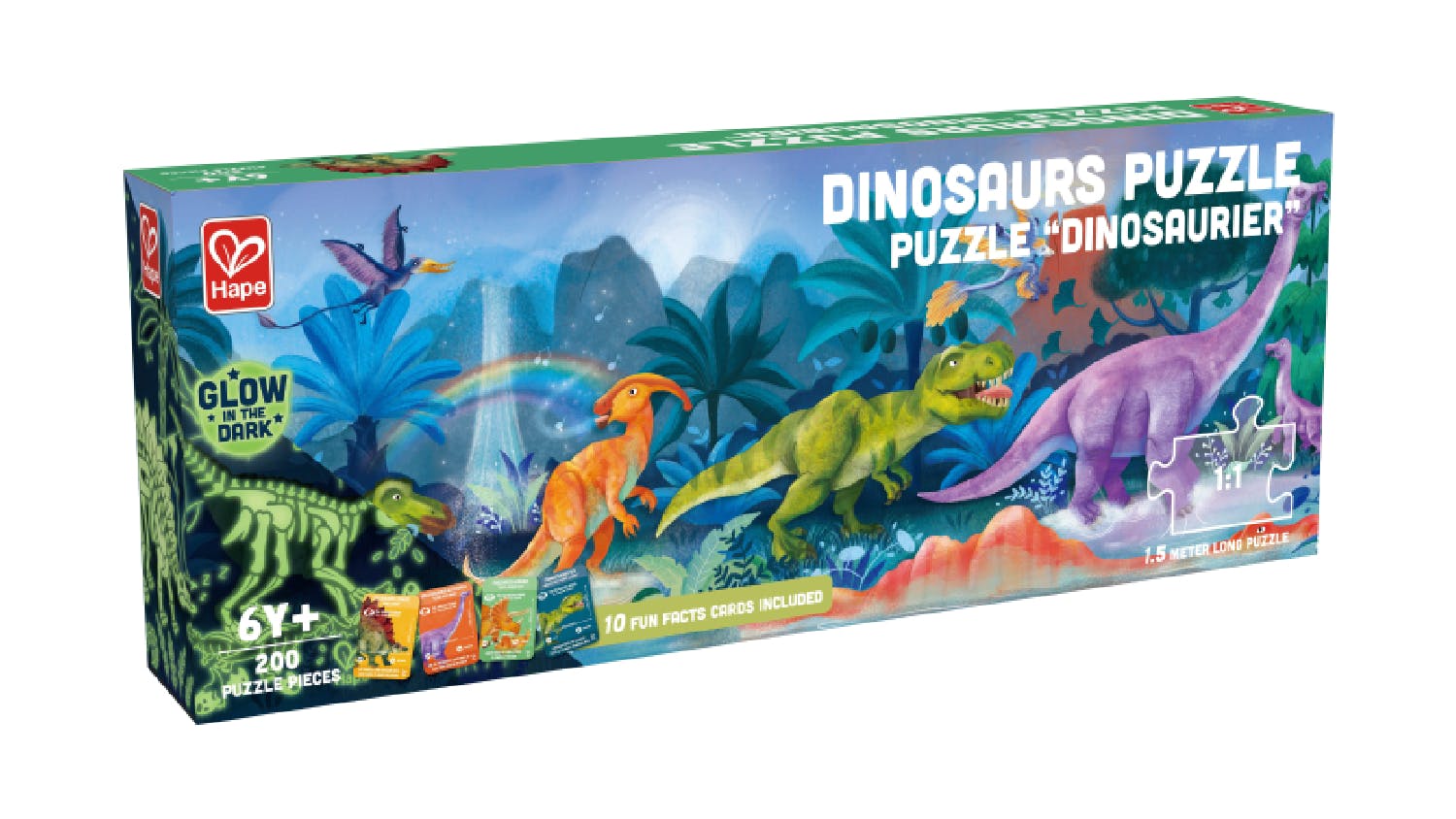 Hape Glow-In-The-Dark Dinosaur Puzzle 200pcs.