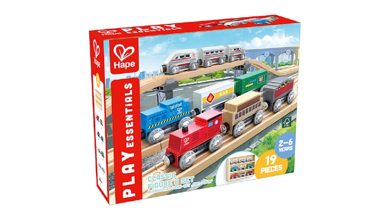 Hape Wooden Train Engine Collection Set