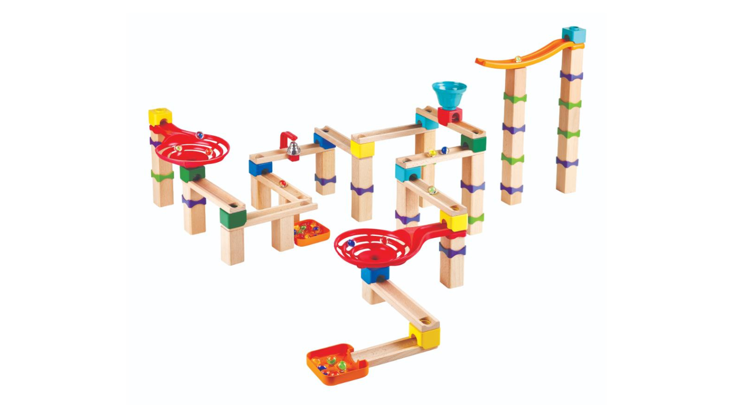 Hape Tricks 'n' Twists Wooden Marble Run Set 129pcs.