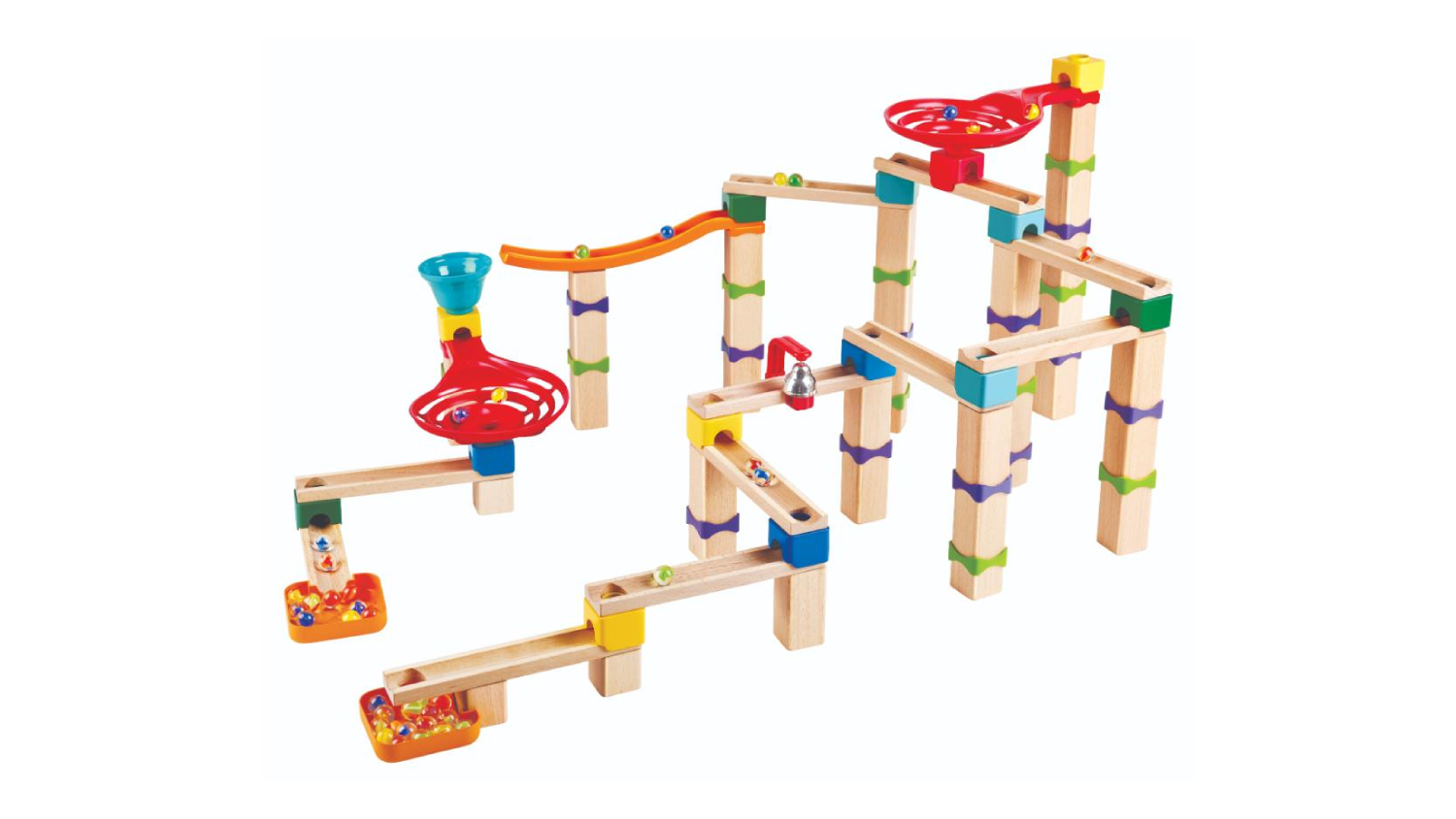 Hape Tricks 'n' Twists Wooden Marble Run Set 129pcs.