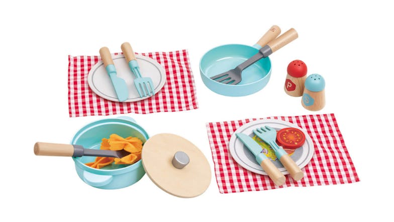 Hape Cook & Serve Wooden Play Cookware