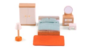 Hape "Happy Family" Wooden Doll Family Furniture Set - Master Bedroom