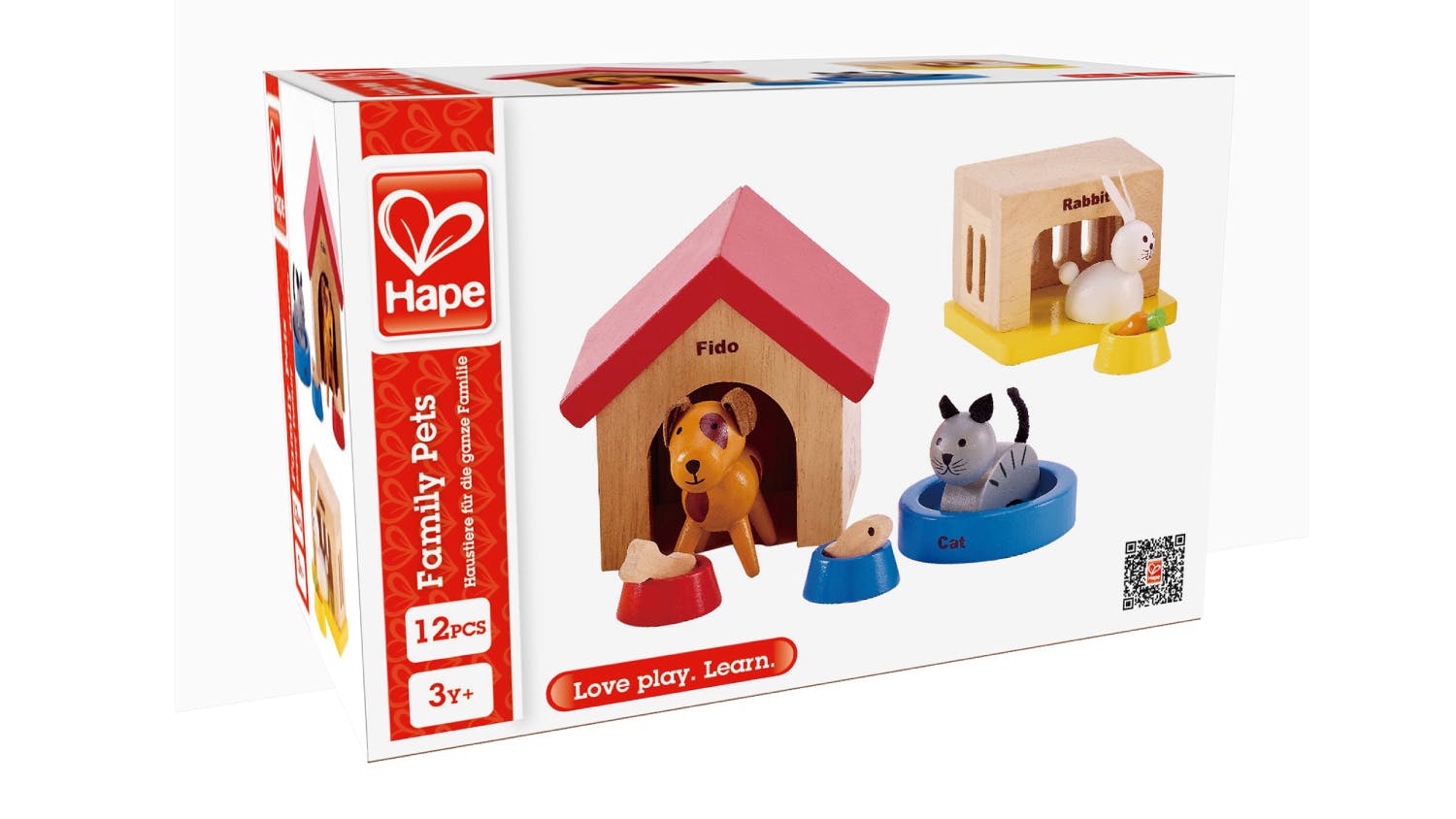 Hape "Happy Family" Wooden Doll Family Furniture Set - Pet Accessories
