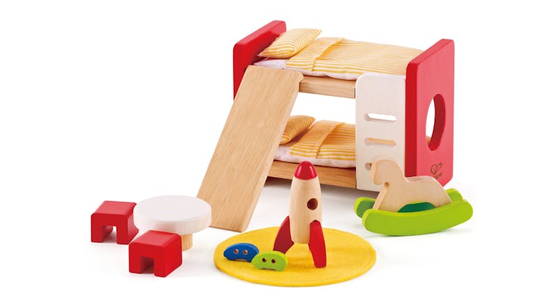 Hape "Happy Family" Wooden Doll Family Furniture Set - Kids' Room