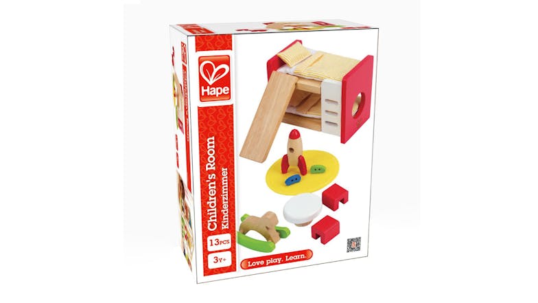 Hape "Happy Family" Wooden Doll Family Furniture Set - Kids' Room