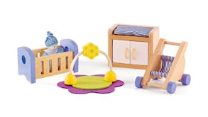 Hape "Happy Family" Wooden Doll Family Furniture Set - Nursery