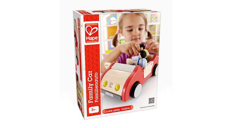 Hape "Happy Family" Wooden Doll Family Furniture Set - Family Car