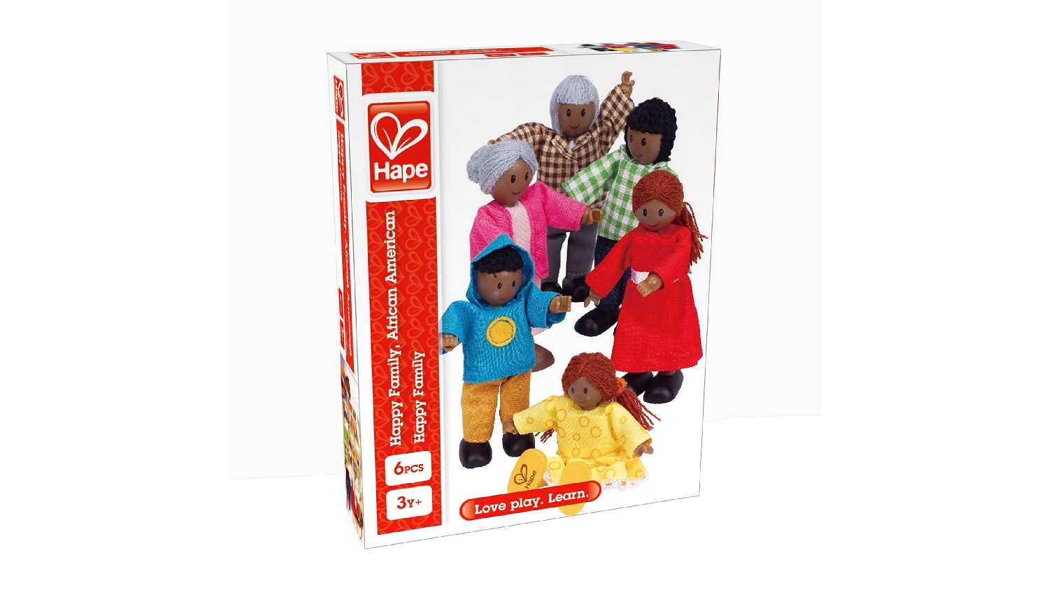 Hape "Happy Family" Wooden Doll Family Set - Black