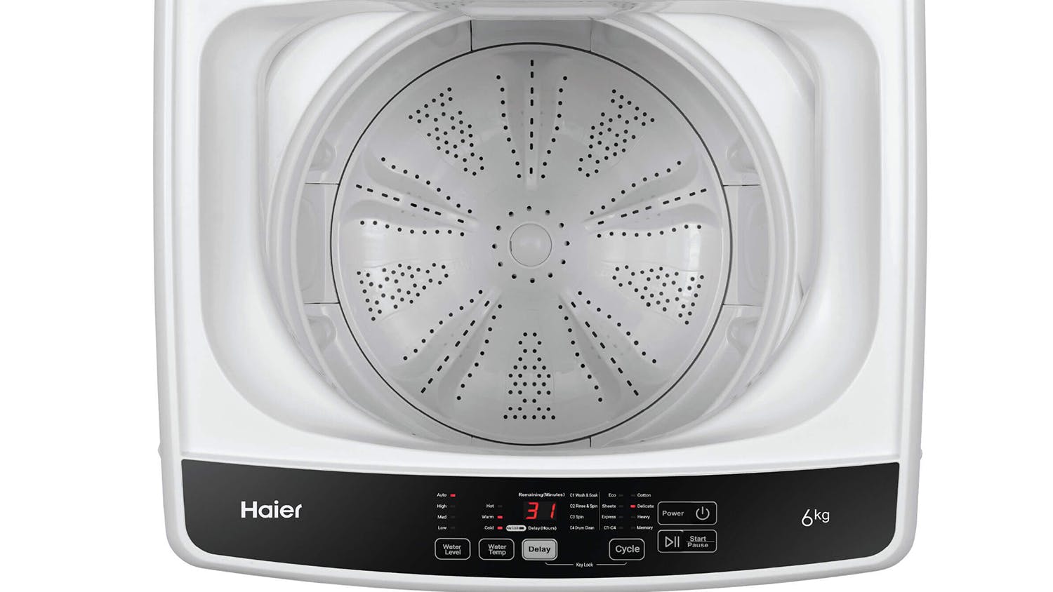 Haier 6kg 8 Program Top Loading Washing Machine - White (HWT60AA1)