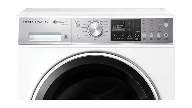 Fisher & Paykel 11kg 25 Program Front Loading Washing Machine - White (Series 9/WH1160F2)