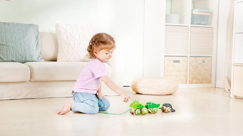 Hape Pull-Along Frog Family