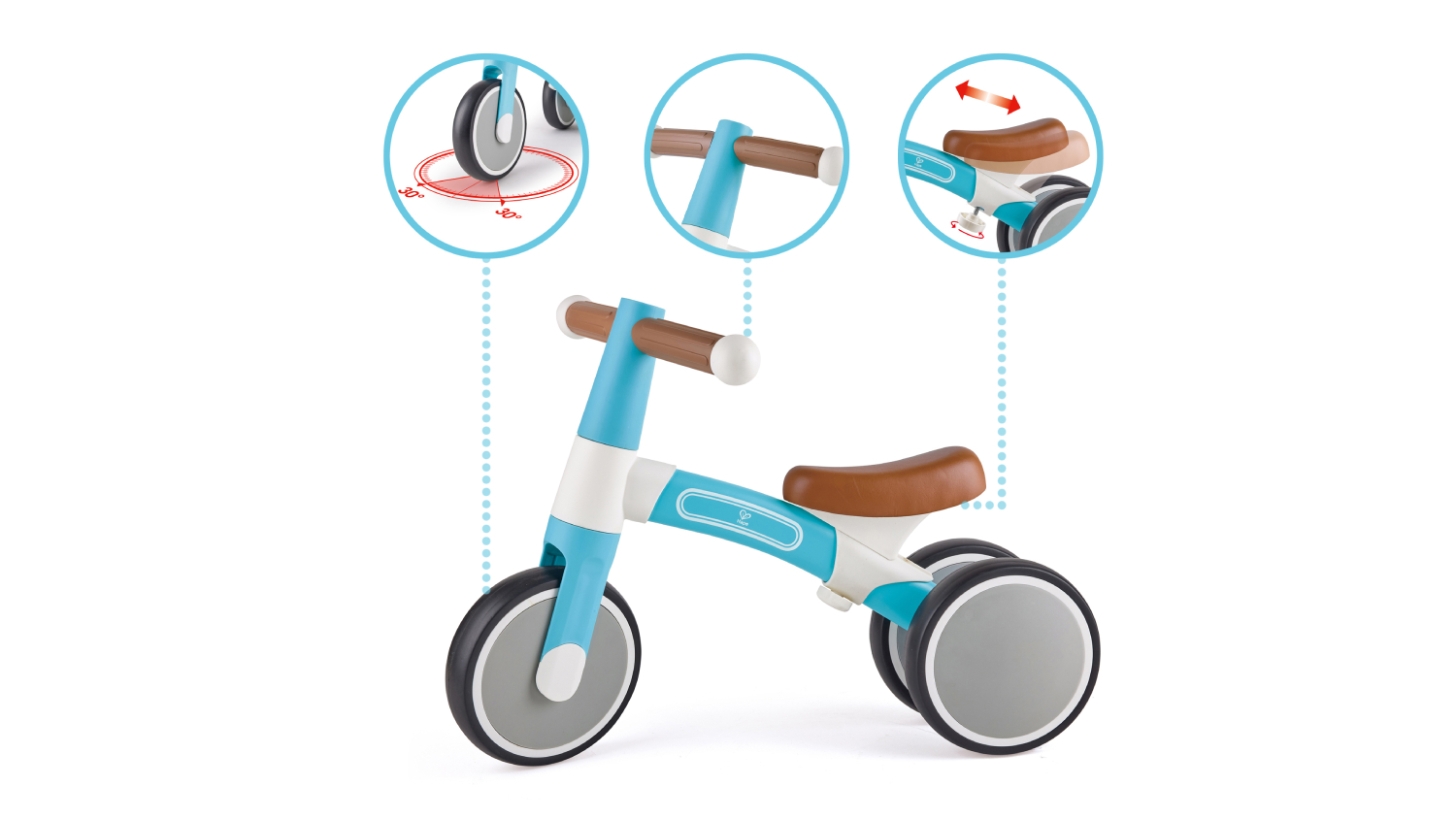 Hape "My First" Balance Bike - Vespa Blue