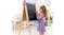 Hape Combination Easel & Blackboard with Paint Holders, Paper Roll Holder