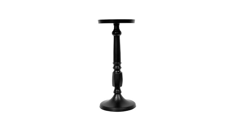 Black Aluminium Pillar Candle Holder - Large