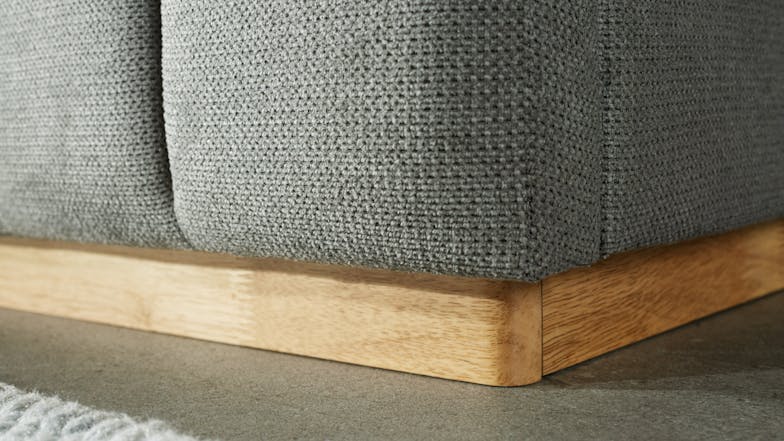 Ellie Queen Upholstered Bed Frame - Charcoal