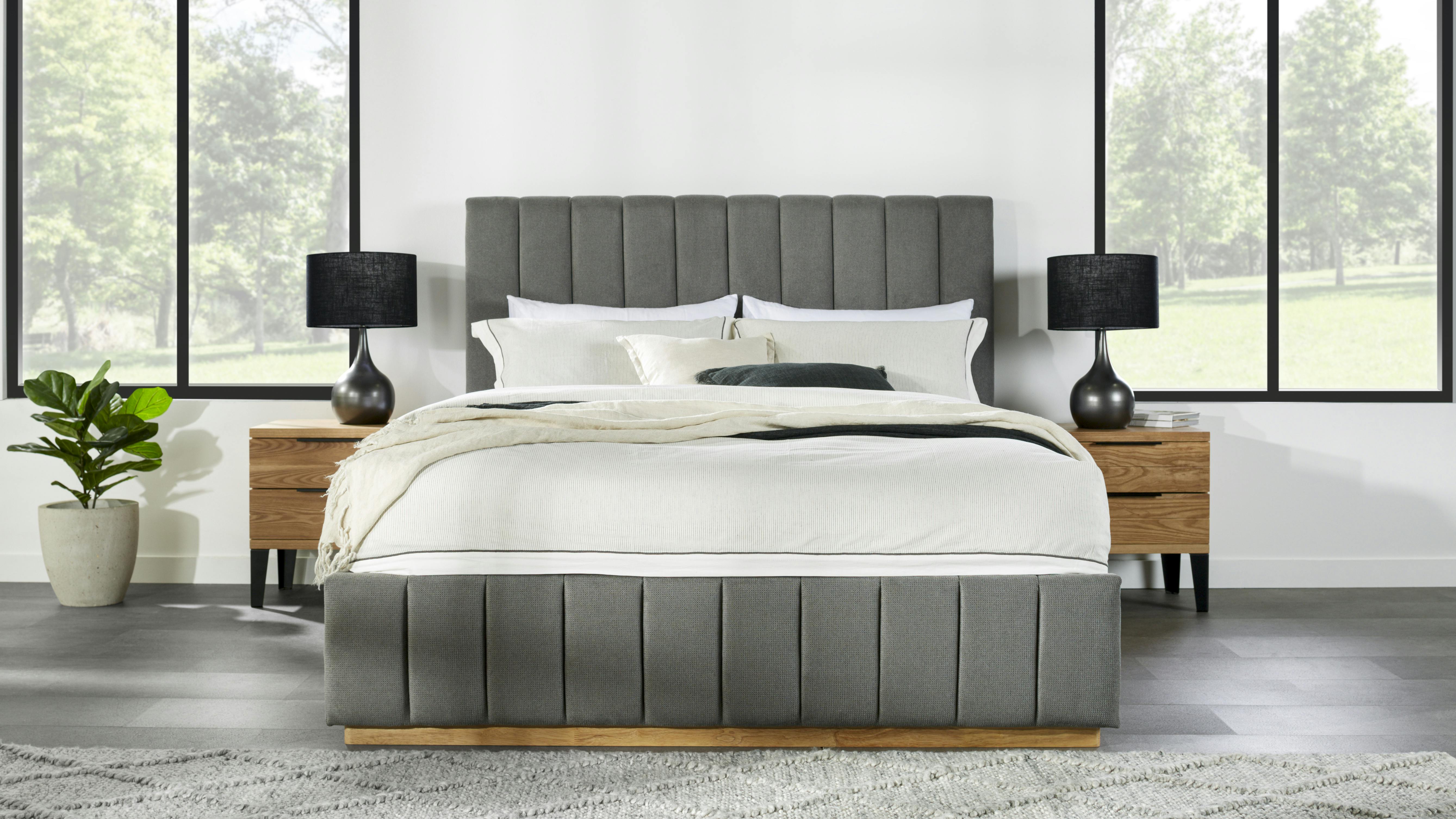 Ellie Super King Upholstered Bed Frame - Charcoal