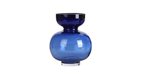 Blue Globe Vase - Wide