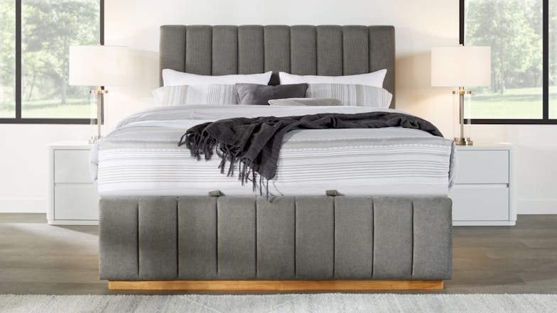 Olivia Queen Gas Lift Bed Frame - Charcoal