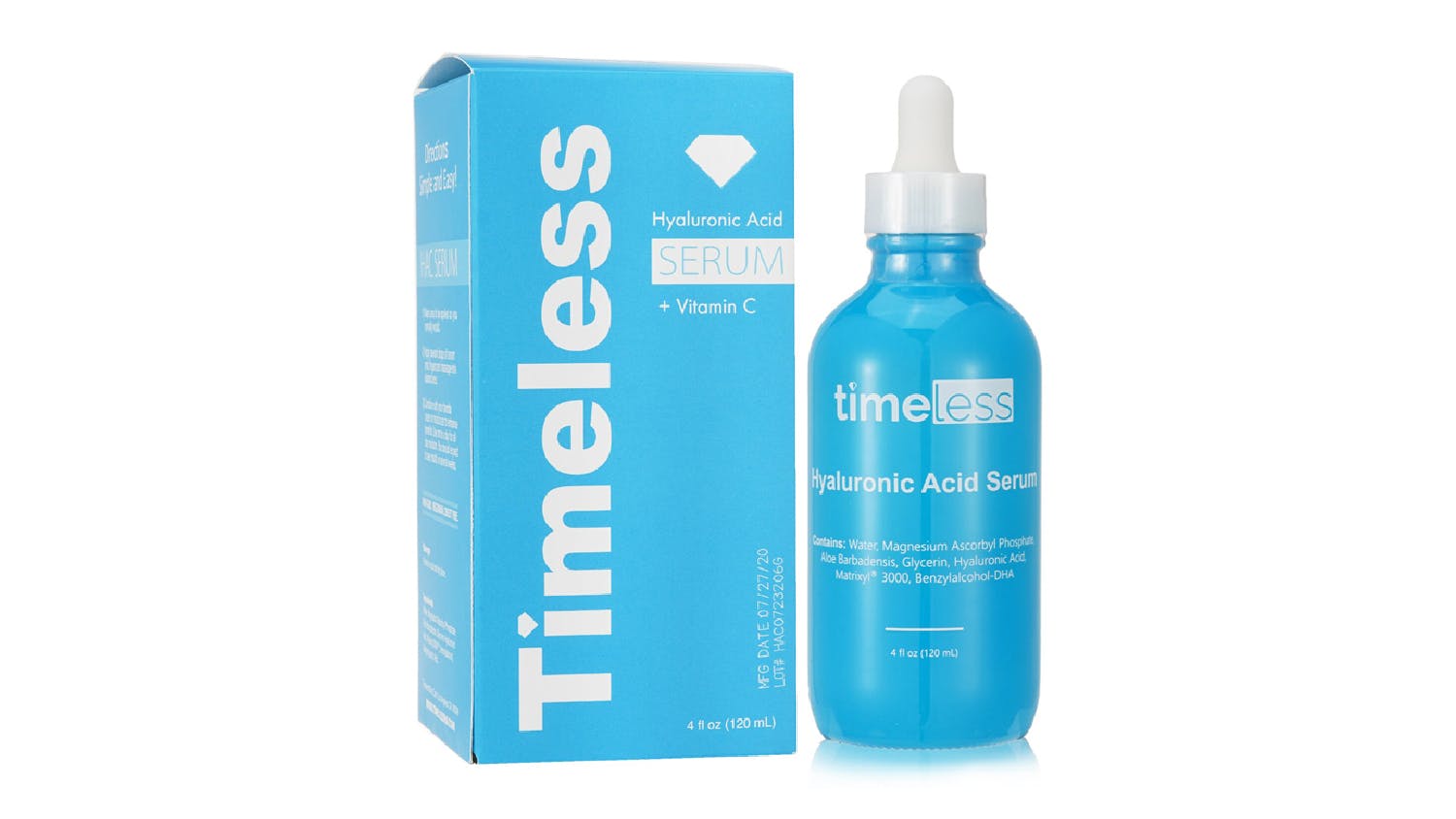 Timeless Skin Care Hyaluronic Acid Serum + Vitamin C - 120ml/4oz