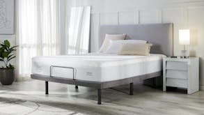 King Coil Embody Soft Queen Mattress with Renew Zero Clearance Dark Grey Adjustable Base by A.H Beard