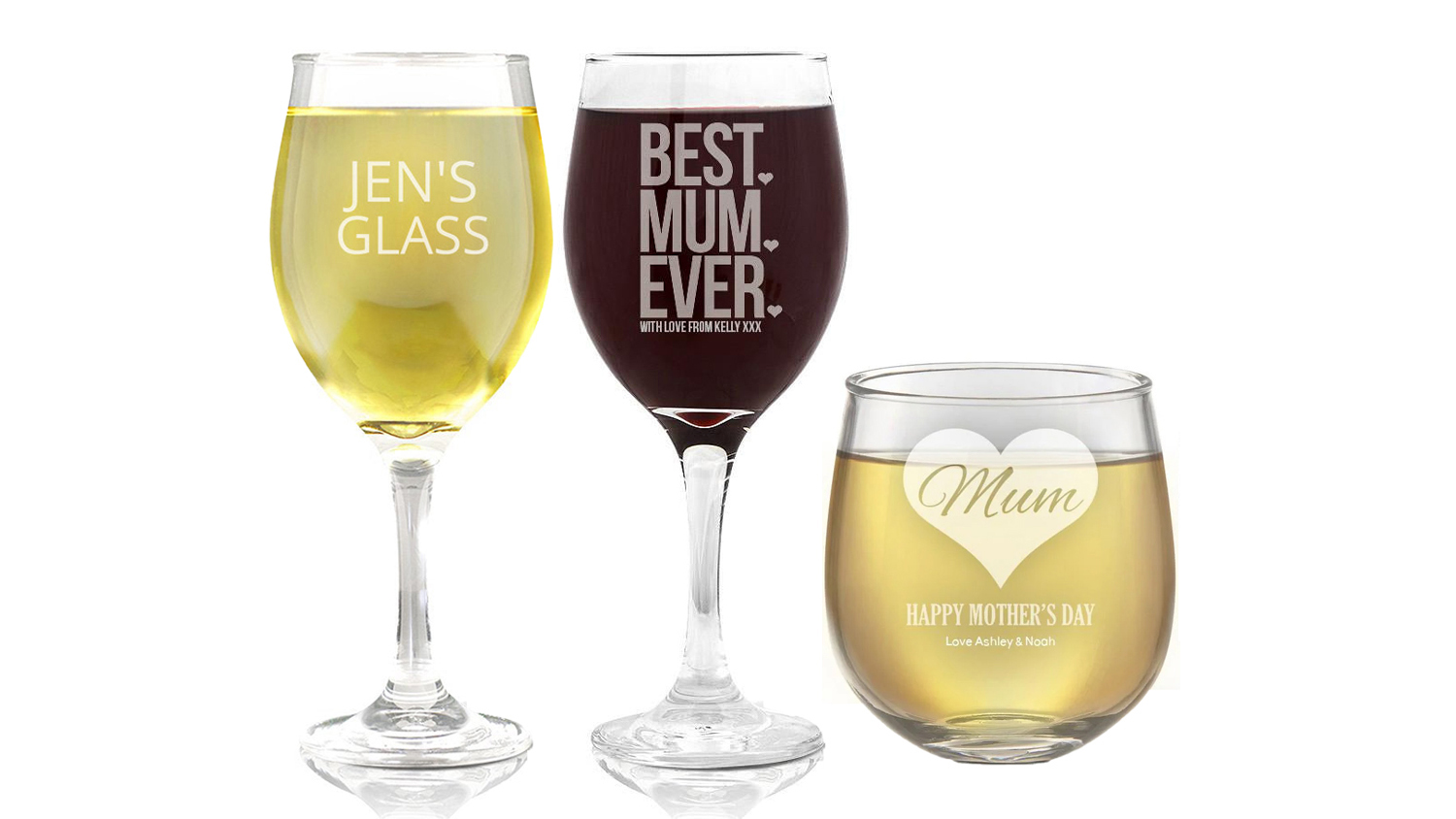 Mother's Day Custom Wine Glasses