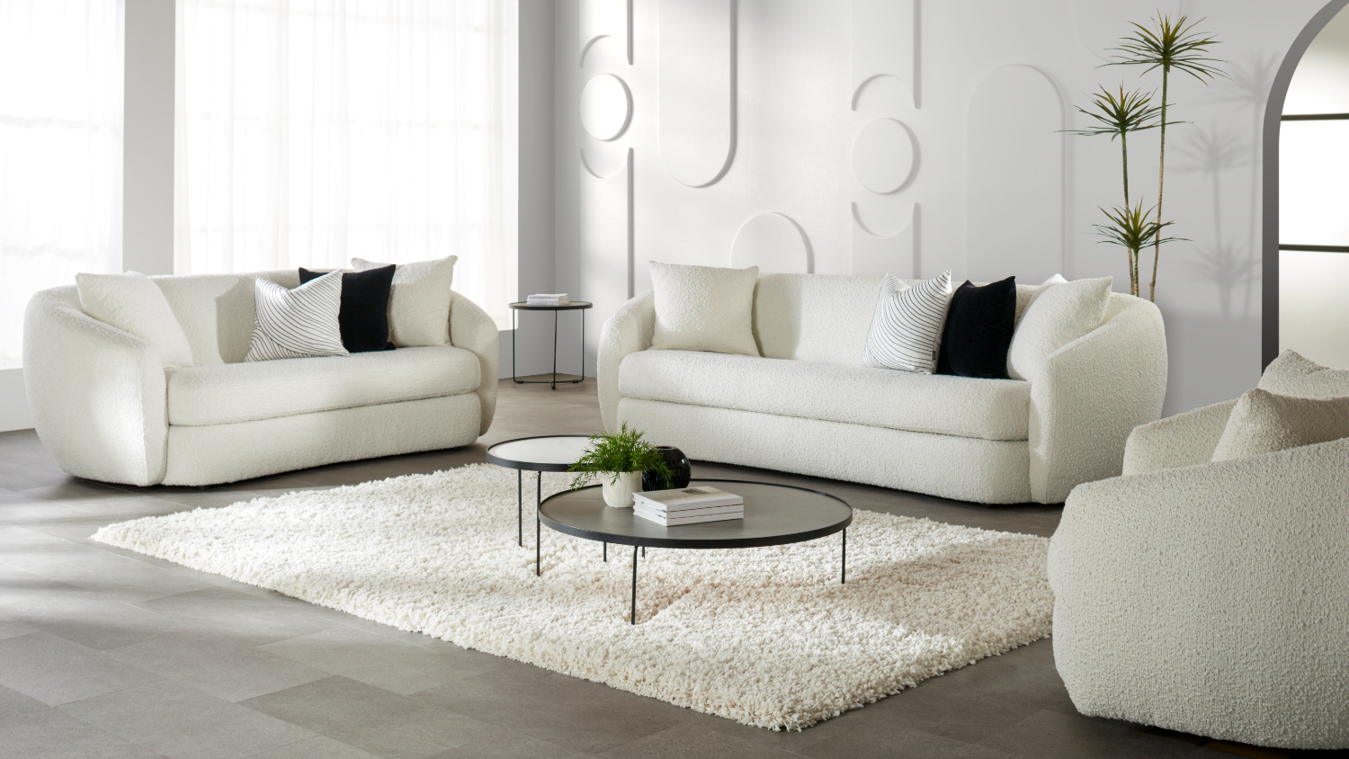 Cali 3 Seater Fabric Sofa