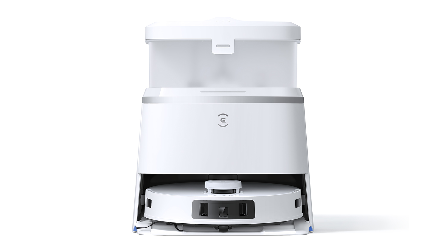 A full view of the Ecovacs Deebot T30 Pro Omni Robotic Vacuum & Mop with Docking Station