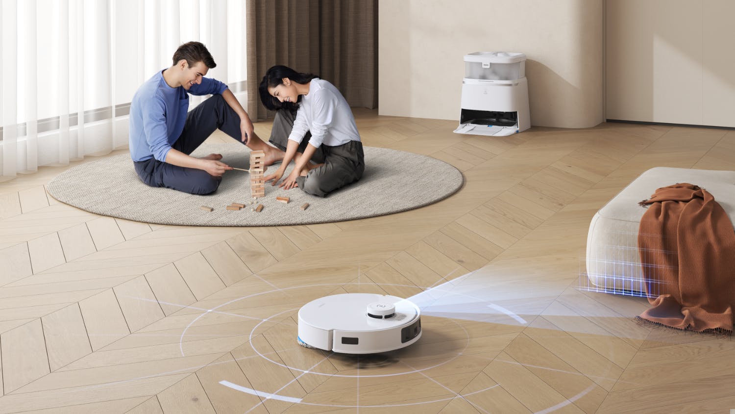 Ecovacs Deebot T30 Pro Omni Vacuum Cleaning Robot and Mop - White (DDX14)