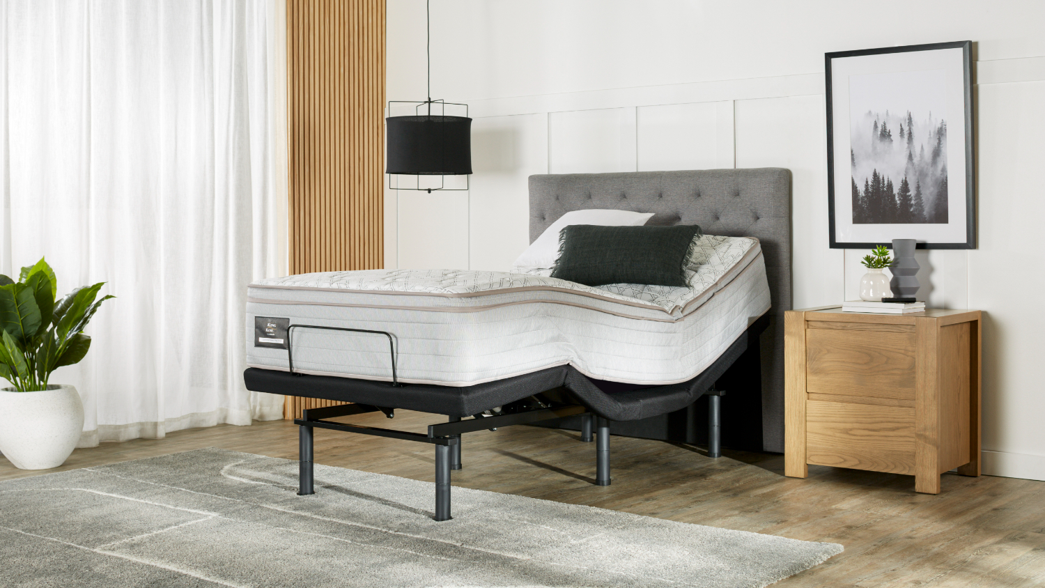 King Koil Conforma Classic II Medium King Single Mattress with Virtue Adjustable Base by A.H Beard