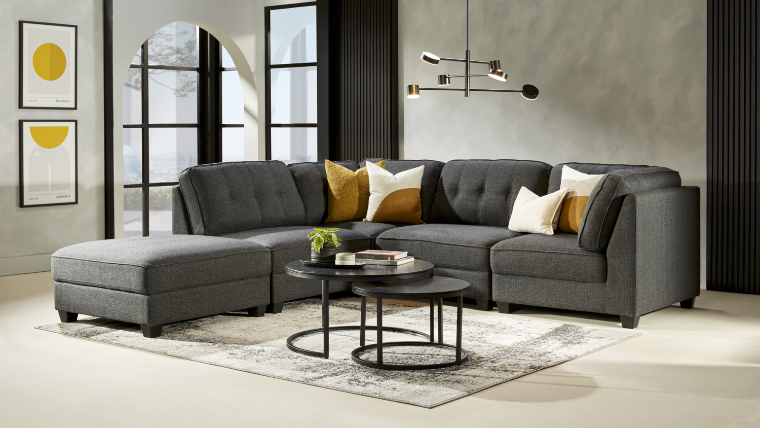 Corro 4 Seater Fabric Corner Lounge Suite