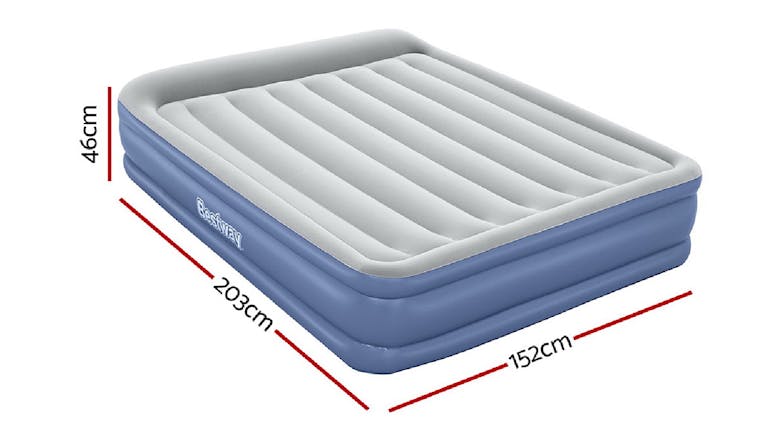 Bestway Tritech Air Mattress with Built-In AC Pump Queen - Blue