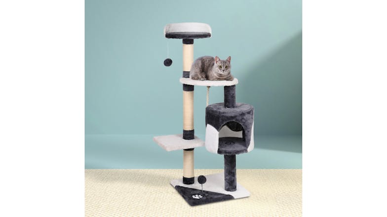 I.Pet Cat Tree Scratching Post 112cm - White/Grey