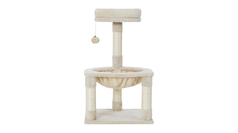 i.Pet Cat Condo with Scratching Post & Bed 69cm - Beige