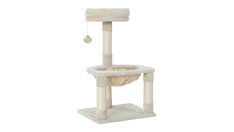i.Pet Cat Condo with Scratching Post & Bed 69cm - Beige