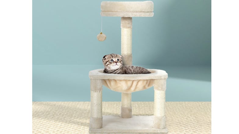 i.Pet Cat Condo with Scratching Post & Bed 69cm - Beige