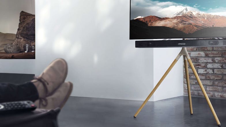 One For All 32" to 65" Universal TV & Soundbar Mountable Floor Stand - Wood (UE-WM7472)