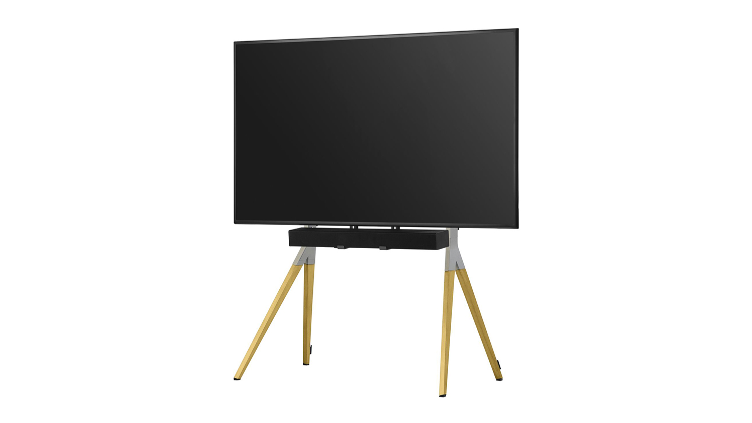 One For All Floor Stand for 32" to 70" TV with Soundbar Holder - Flat Design - Oak & Grey (WM 7482)