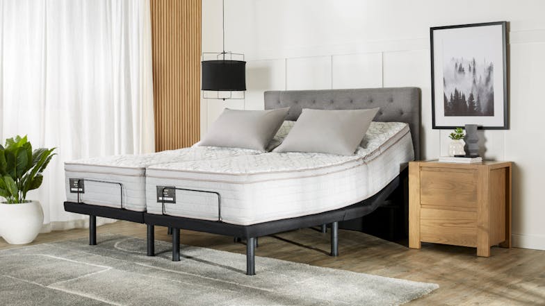 King Koil Conforma Classic II Soft Split Super King Mattress with Virtue Adjustable Base by A.H Beard