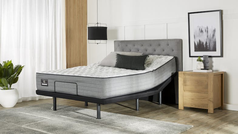 King Koil Conforma Delxue II Firm Queen Mattress with Virtue Adjustable Base by A.H Beard