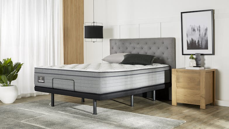 King Koil Conforma Delxue II Medium Queen Mattress with Virtue Adjustable Base by A.H Beard