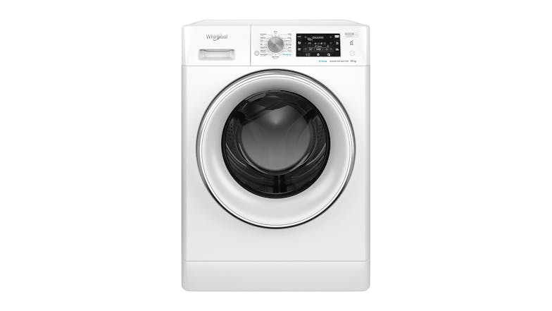 Whirlpool 10kg Front Loading Washing Machine & 9kg Heat Pump Condenser Dryer Package - White