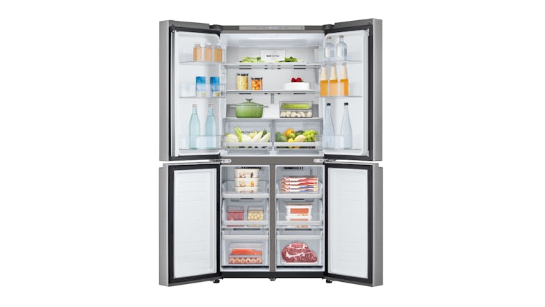 LG 530L Quad Door Fridge Freezer - Stainless Steel (GF-B505PL)