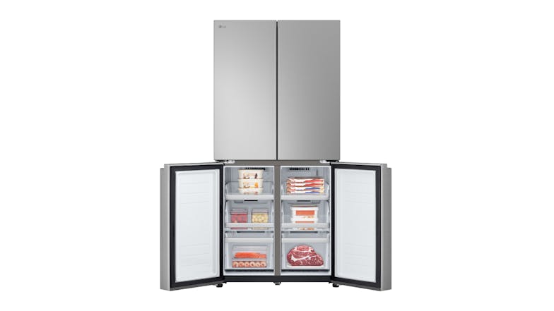 LG 530L Quad Door Fridge Freezer - Stainless Steel (GF-B505PL)