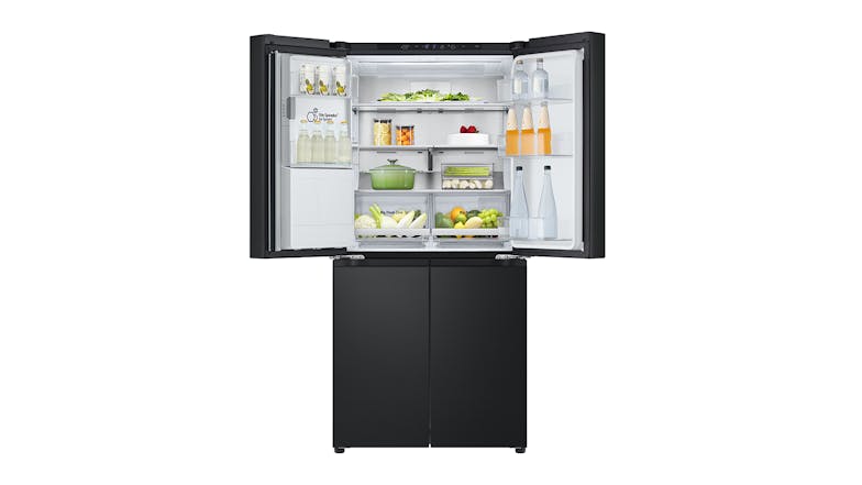 LG 506L Quad Door Fridge Freezer with Ice & Water - Matte Black (GF-L500MBL)