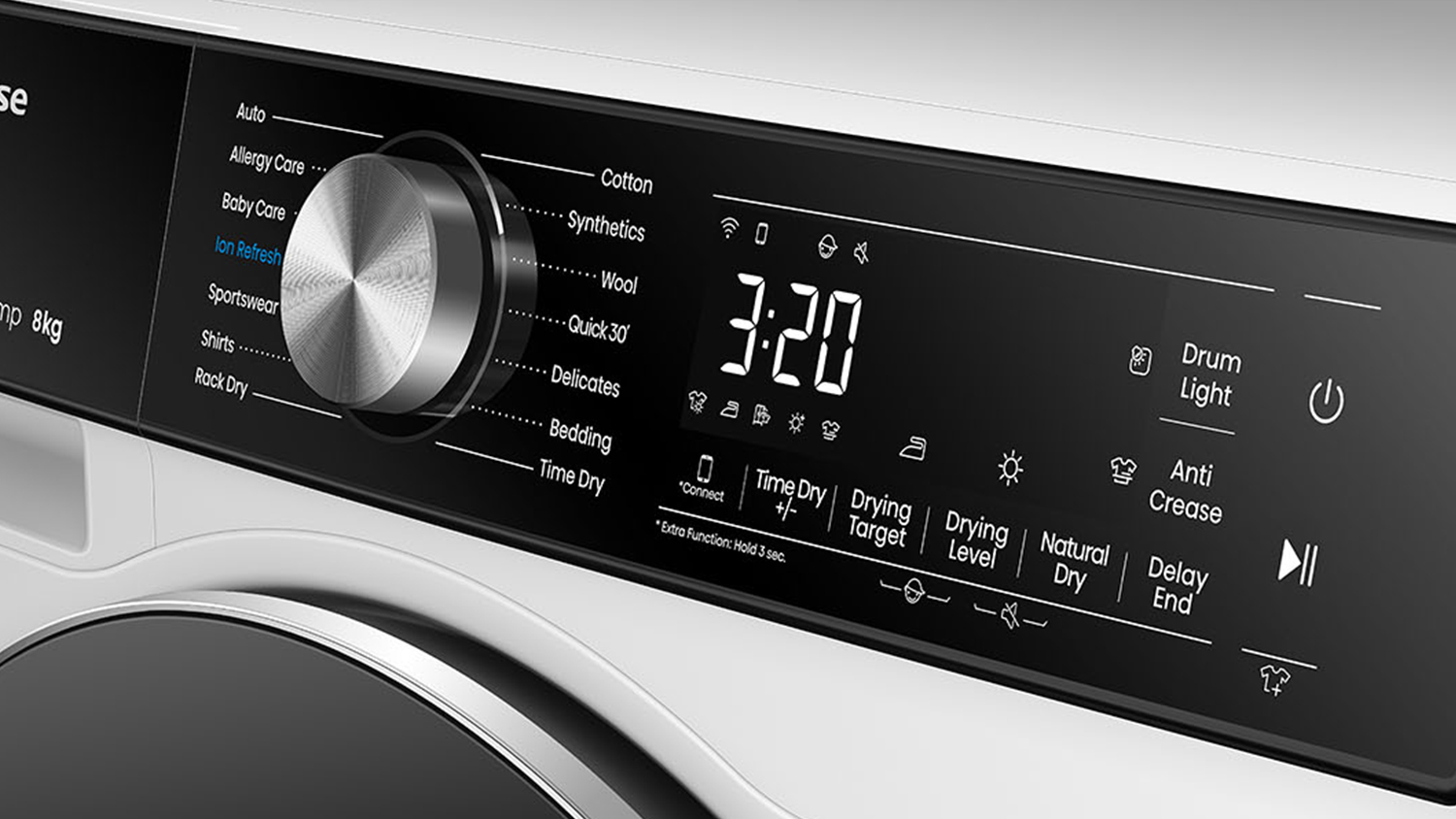 Hisense 8kg 14 Program Heat Pump Condenser Dryer White (Series 5