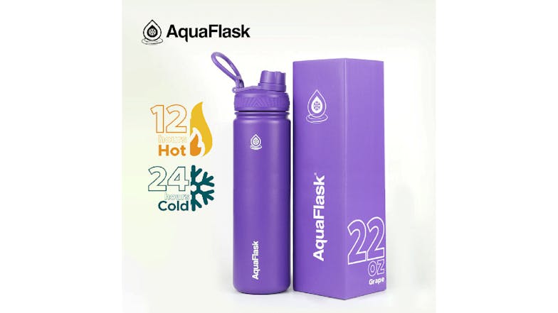 AquaFlask Original Water Bottle 650ml - Grape