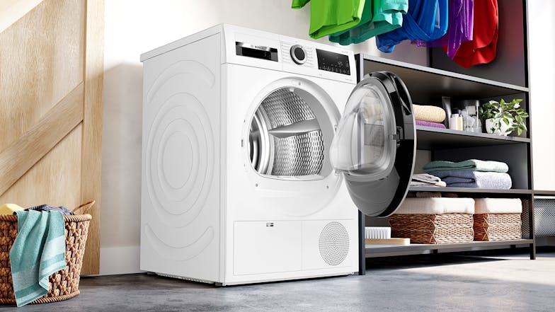 Bosch 9kg 14 Program Heat Pump Condenser Dryer - White (Series 6/WQG24200AU)