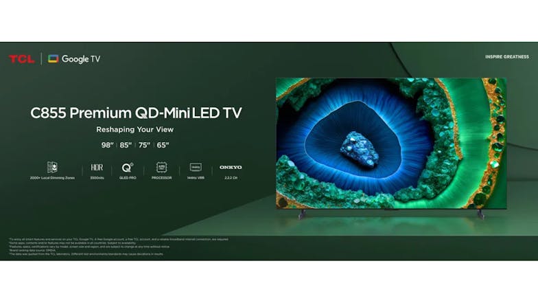 TCL 75" C855 Smart 4K Google QLED Mini-LED TV (2024)