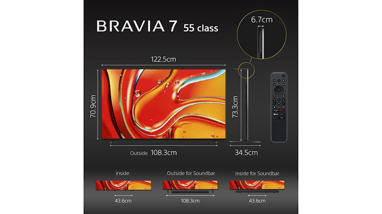 Sony 65" BRAVIA 7 Smart 4K Google QLED Mini-LED TV (2024)