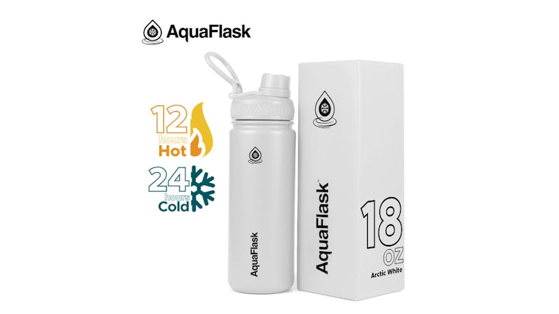 AquaFlask Original Water Bottle 532ml - Arctic White